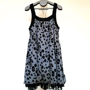 Grey mini dress with lace